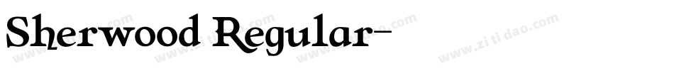 Sherwood Regular字体转换